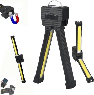 Gym Lamp for Posing,Posing Lamp,Portable Magnet LED Flashlight with Hanging Hook,7th Gear Dimming, USB Rechargeable Worklight,Gym Lamps 180 Degree Folding,Power Bank Camping Light