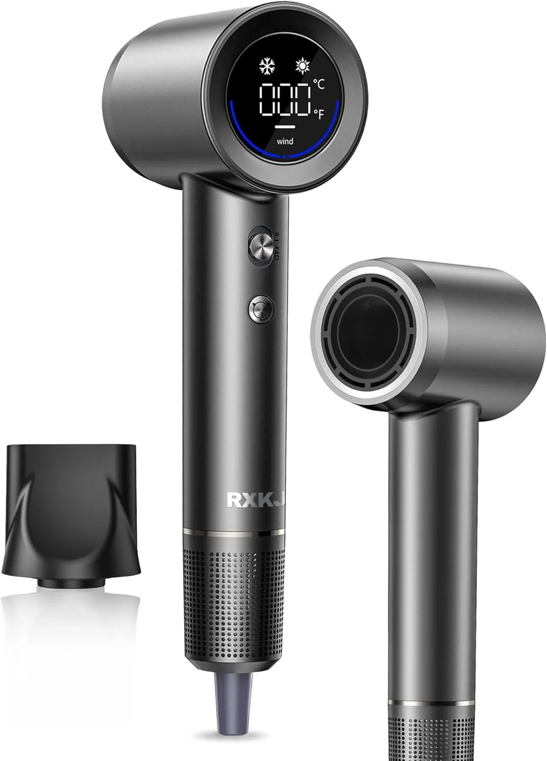 Hair Dryer, 15000RPM High Speed ​​Ionic Hair Dryer for Fast Drying, Professional Lightweight with Magnetic Nozzle, 5 Temperatures and 2 Speeds, Low Noise, Suitable for Travel and Home Use