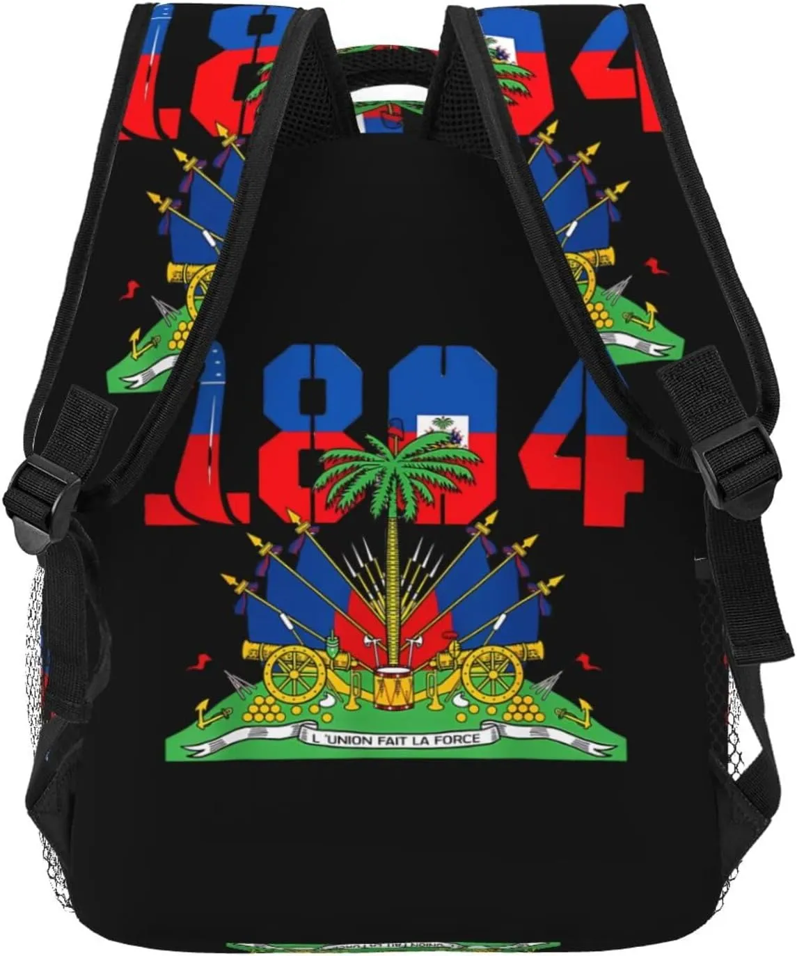 Happy Haitian Flag Day 1804 Backpack Casual Laptop Backpack Double Shoulder Bag Lightweight Backpack For Women Men Travel