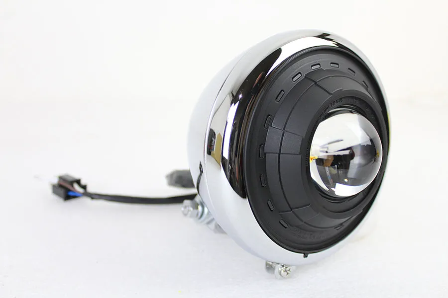 HARLEY 5-1/2 inch Fish Eye Headlamp Chrome fits 0-  Custom, application