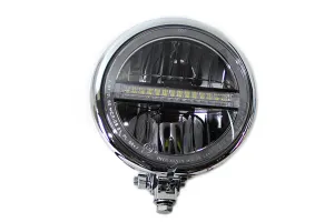 HARLEY 5-3/4 inch Bates Style LED Headlamp Chrome fits 0-  All, models