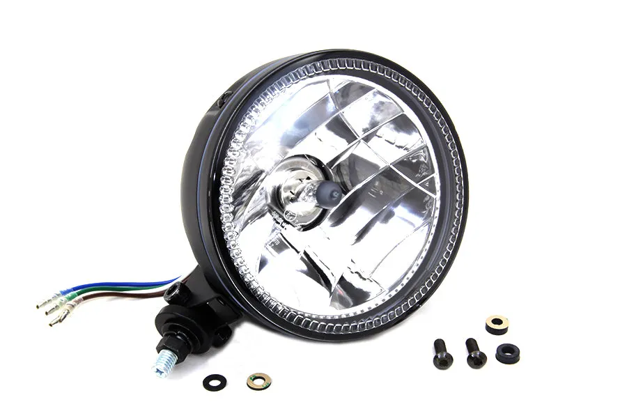 HARLEY 5-3/4 inch H4 Headlamp Unit Black fits 0-  All, Models