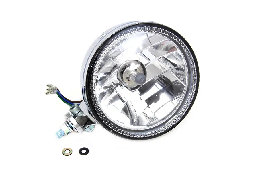 HARLEY 5-3/4 inch H4 Headlamp Unit Chrome fits 0-  All, Models
