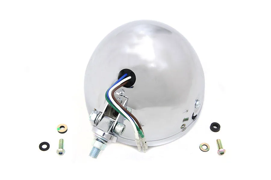 HARLEY 5-3/4 inch H4 Headlamp Unit Chrome fits 0-  All, Models
