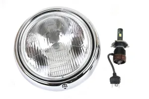 HARLEY 7 inch LED/H-4 Headlamp Unit fits 1960-1984 FL,   1995-2003 FLHR,