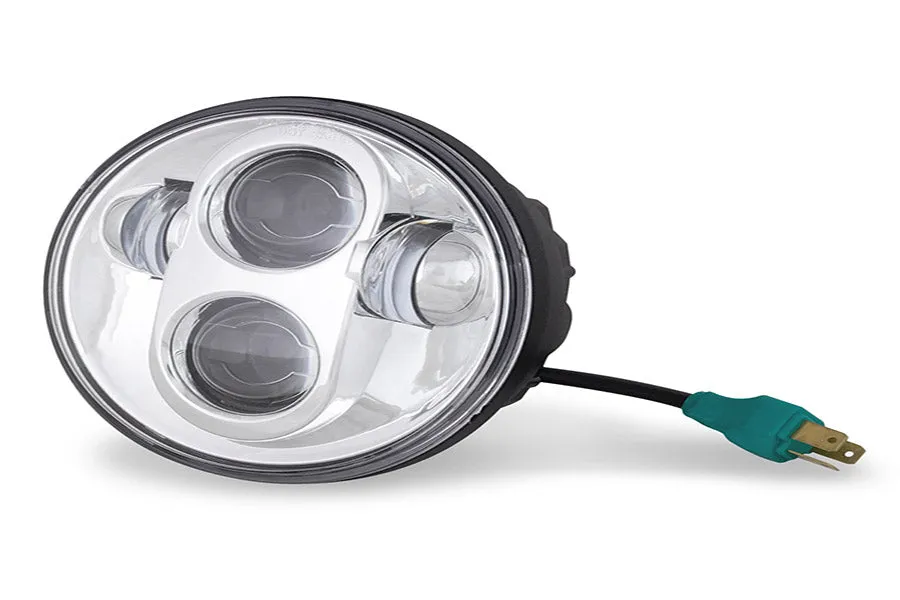 HARLEY Cyron Urban 5-3/4 inch LED Headlamp Unit Chrome fits 1971-1984 FX,   1965-UP XL,   1984-UP FXST,   1984-1994 FXR,   1991-2017 FXD,