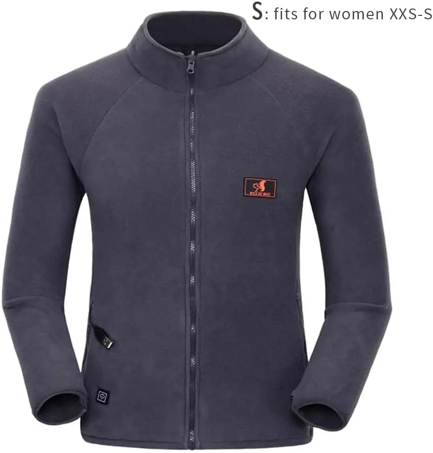 Heated Fleece Jacket, USB Electric Fleece Heating Warming Jacket for Men & Women (No Battery)