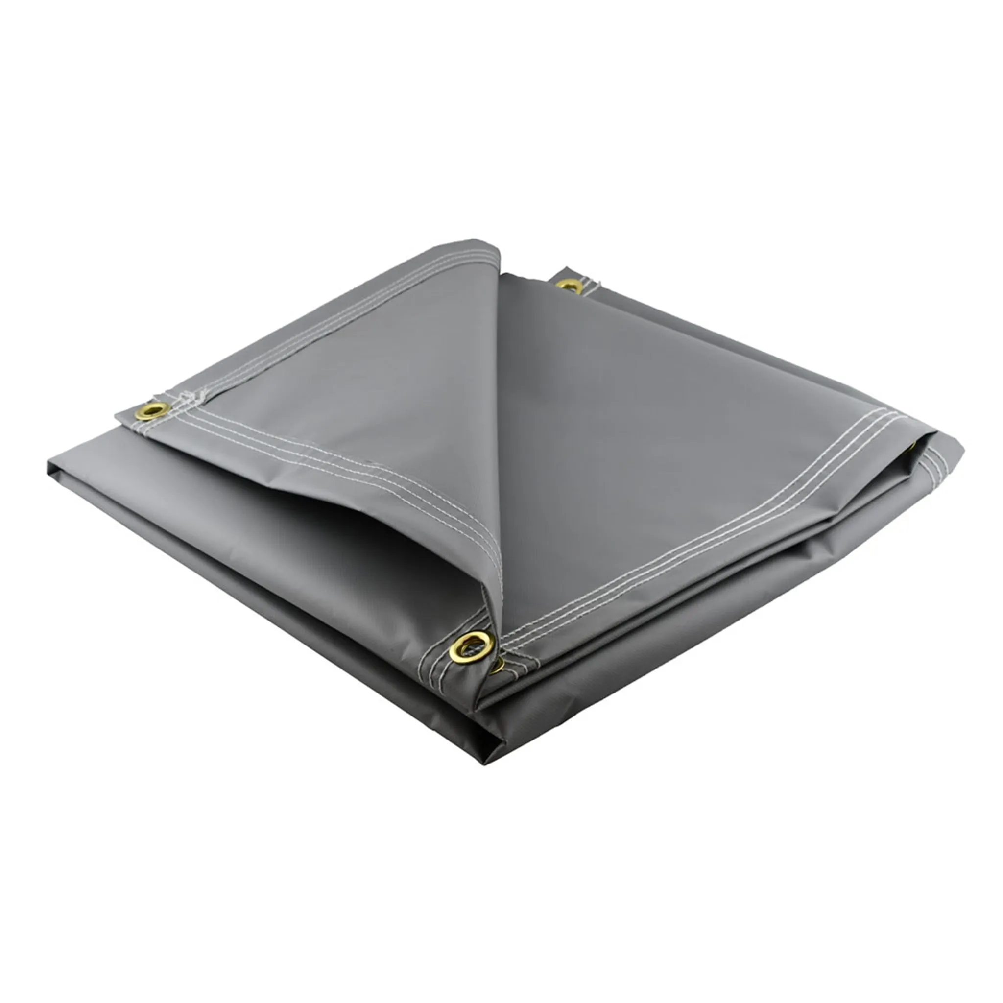 Heavy Duty Gray Vinyl Tarps - 18 oz