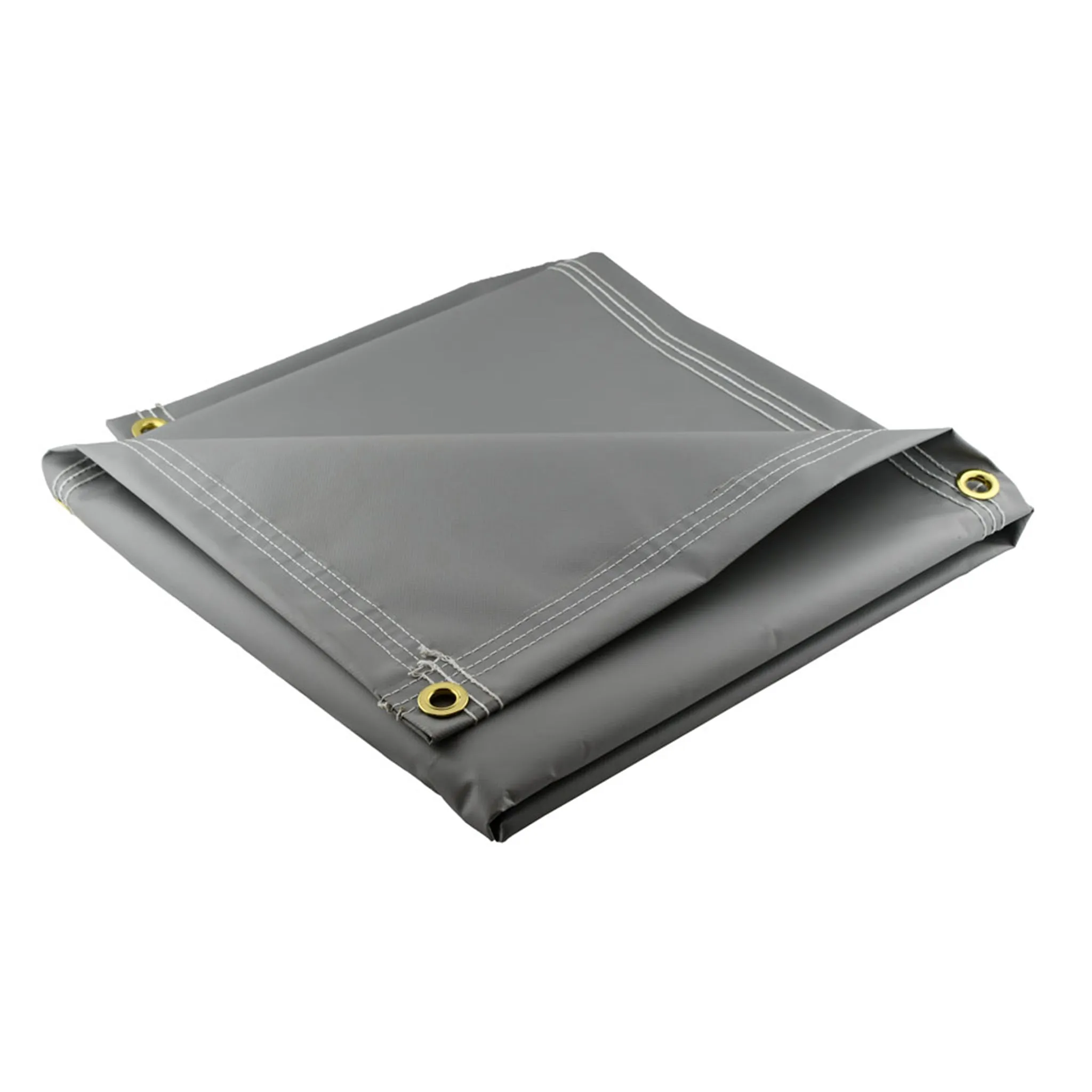 Heavy Duty Gray Vinyl Tarps - 18 oz