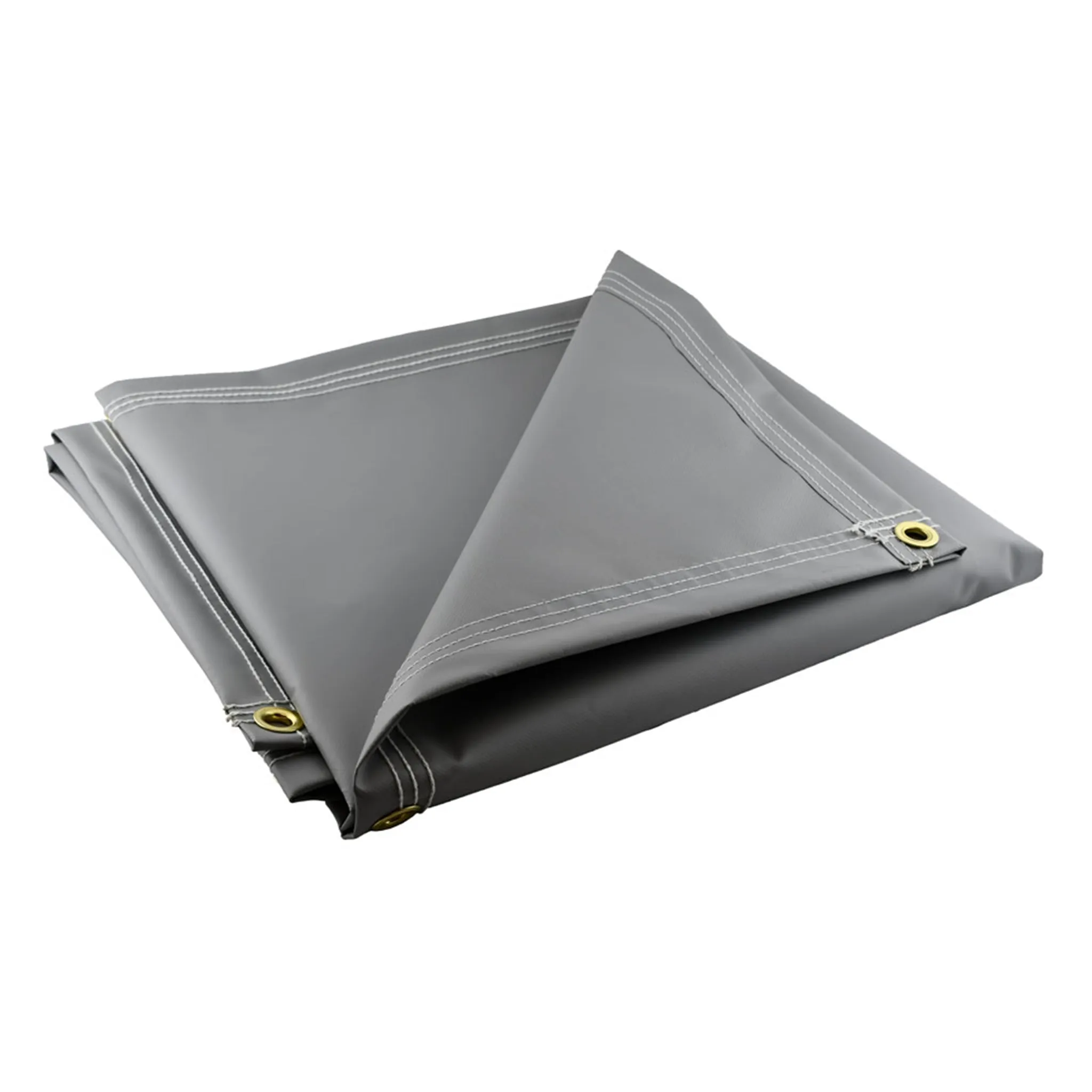 Heavy Duty Gray Vinyl Tarps - 18 oz