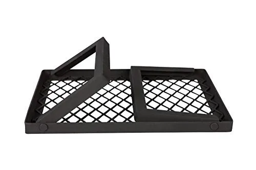 Heavy-Duty Portable Camping Grill Grate for Campfire Cooking, Black