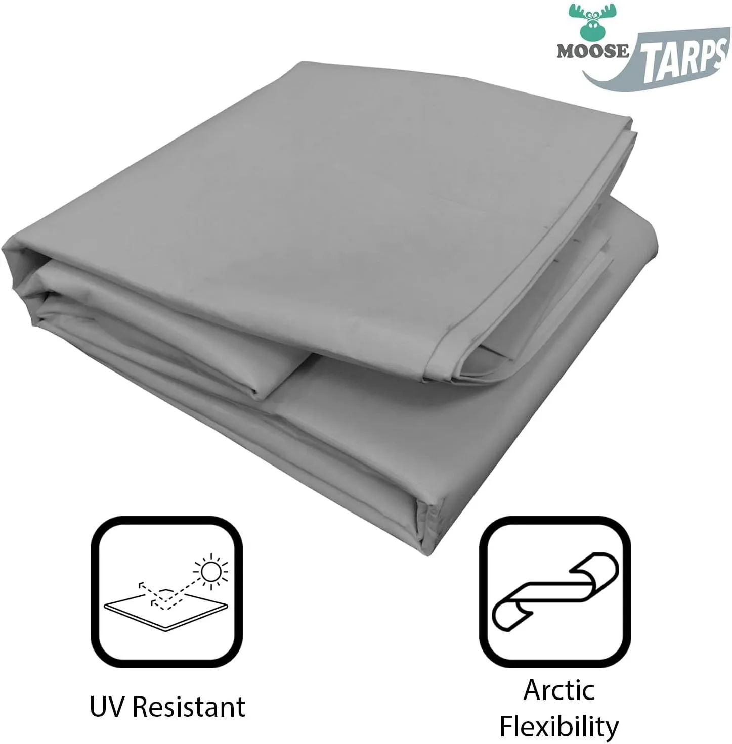 Heavy Duty Tarp, 100% Waterproof 12mil Thick PVC Vinyl Tent Tarp for Camping, Multi-Purpose Thick Protective Cover, Weather Proof, Heavy Duty, UV Resistant, 20 Feet x 20 Feet, Gray