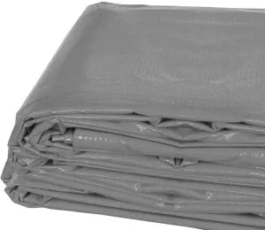 Heavy Duty Tarp, 100% Waterproof 12mil Thick PVC Vinyl Tent Tarp for Camping, Multi-Purpose Thick Protective Cover, Weather Proof, Heavy Duty, UV Resistant, 20 Feet x 20 Feet, Gray