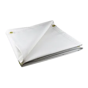 Heavy Duty White Vinyl Tarps - 18 oz