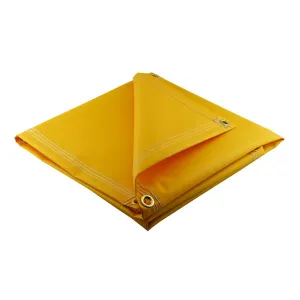 Heavy Duty Yellow Vinyl Tarps - 18 oz