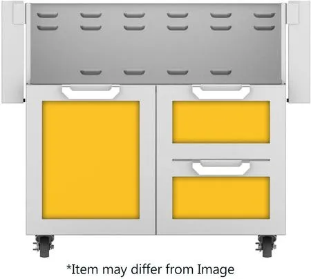Hestan 42" Tower Cart Double Drawer And Door With Color Options