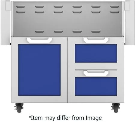 Hestan 42" Tower Cart Double Drawer And Door With Color Options