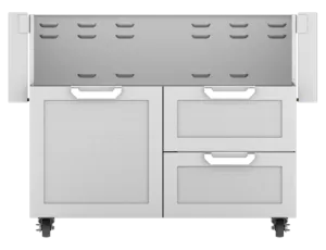 Hestan 42" Tower Cart Double Drawer And Door With Color Options