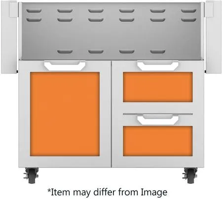 Hestan 42" Tower Cart Double Drawer And Door With Color Options