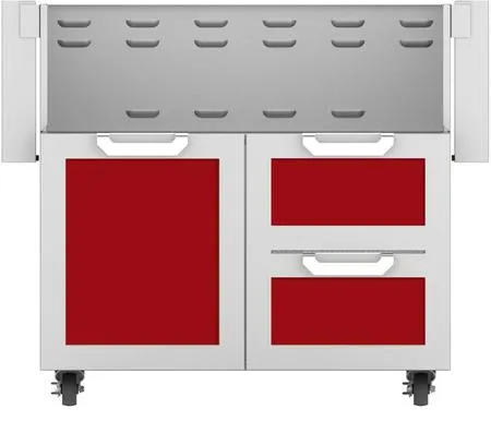 Hestan 42" Tower Cart Double Drawer And Door With Color Options