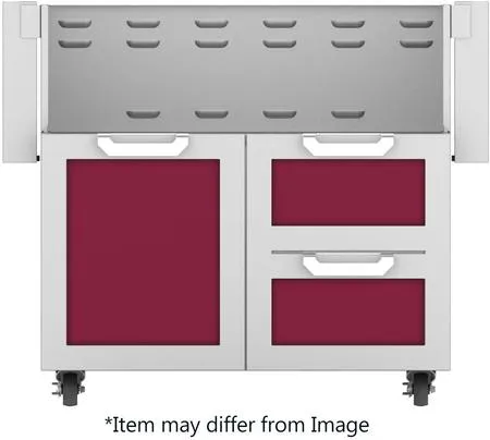 Hestan 42" Tower Cart Double Drawer And Door With Color Options