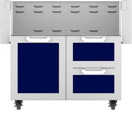 Hestan 42" Tower Cart Double Drawer And Door With Color Options