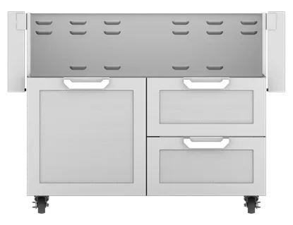 Hestan 42" Tower Cart Double Drawer And Door With Color Options