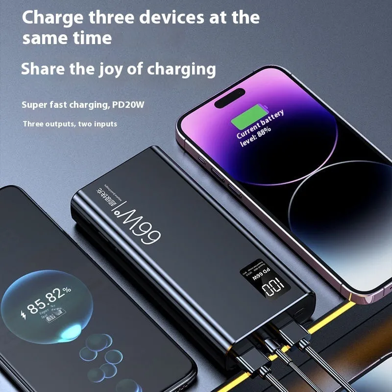 High-Capacity Portable Fast Charging Power Bank – 50000 mAh 66W Super Fast Charge for Mobile Devices