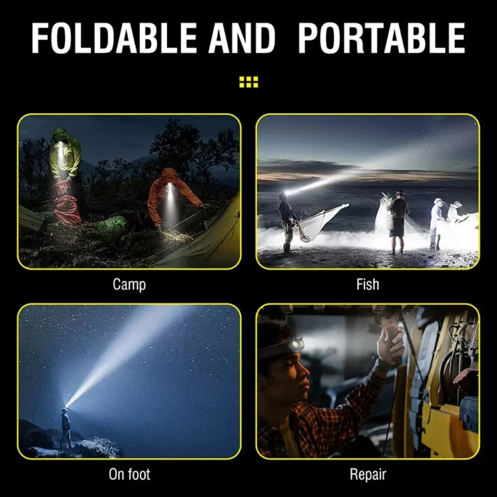High Power COB LED Owl Headlamp Magnetic Absorption Induction Small Creative Owl Headlamp