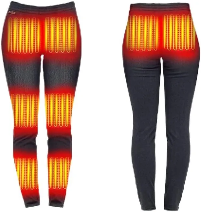 Highly Elastic Women's Jeans, Woman USB Heated Pants, Electric Heating Trousers Slim Leggings for Outdoor Cold Protection