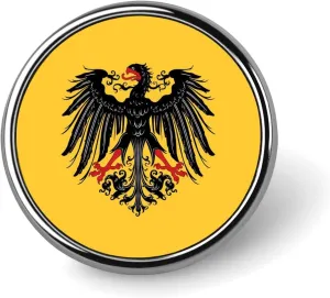 Historical Flag of Holy Roman Empire Brooch Pins Enamel Brooch Round Lapel Pin Art Decor for Bag Jacket Hat 1"