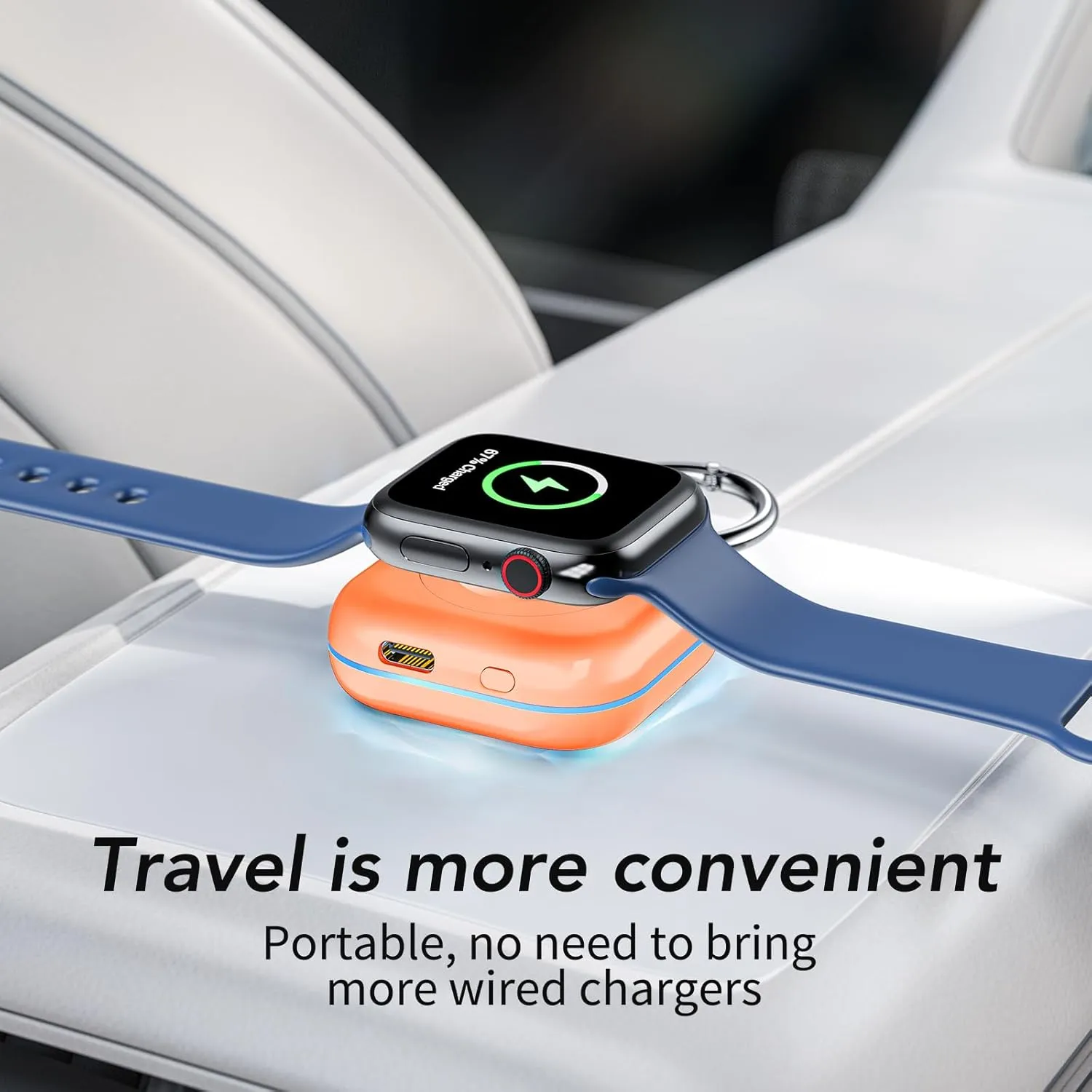 HUOTO Power Bank for Apple Watch 10,1200mAh Battery Pack Magnetic iWatch Charger Portable Travel Quick Wireless Charging with Built in Cable for Apple Watch 10/9/Ultra2/8/Ultra/7/6/Se/5/4/3/2/1