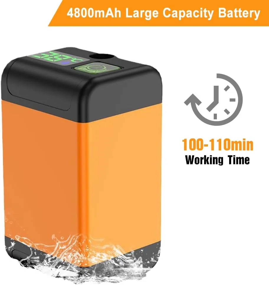 HXBER Outdoor Camping Shower Pump with ligent Digital Display Electric Portable Camping Shower