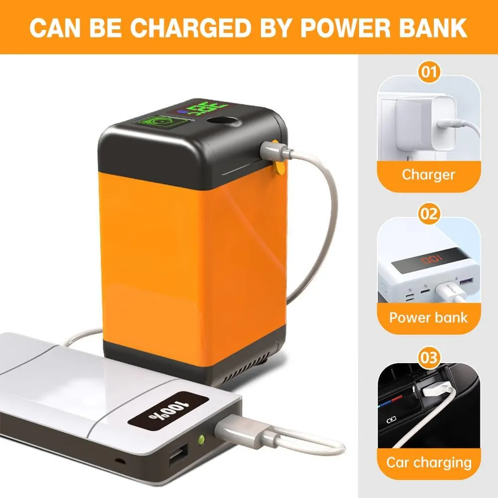 HXBER Outdoor Camping Shower Pump with ligent Digital Display Electric Portable Camping Shower