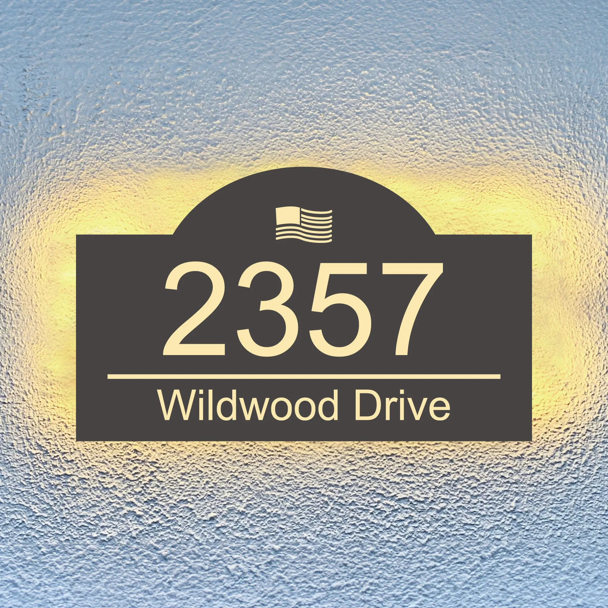 Illuminated Address Plaque Classic Design House Number Address Street Numbers