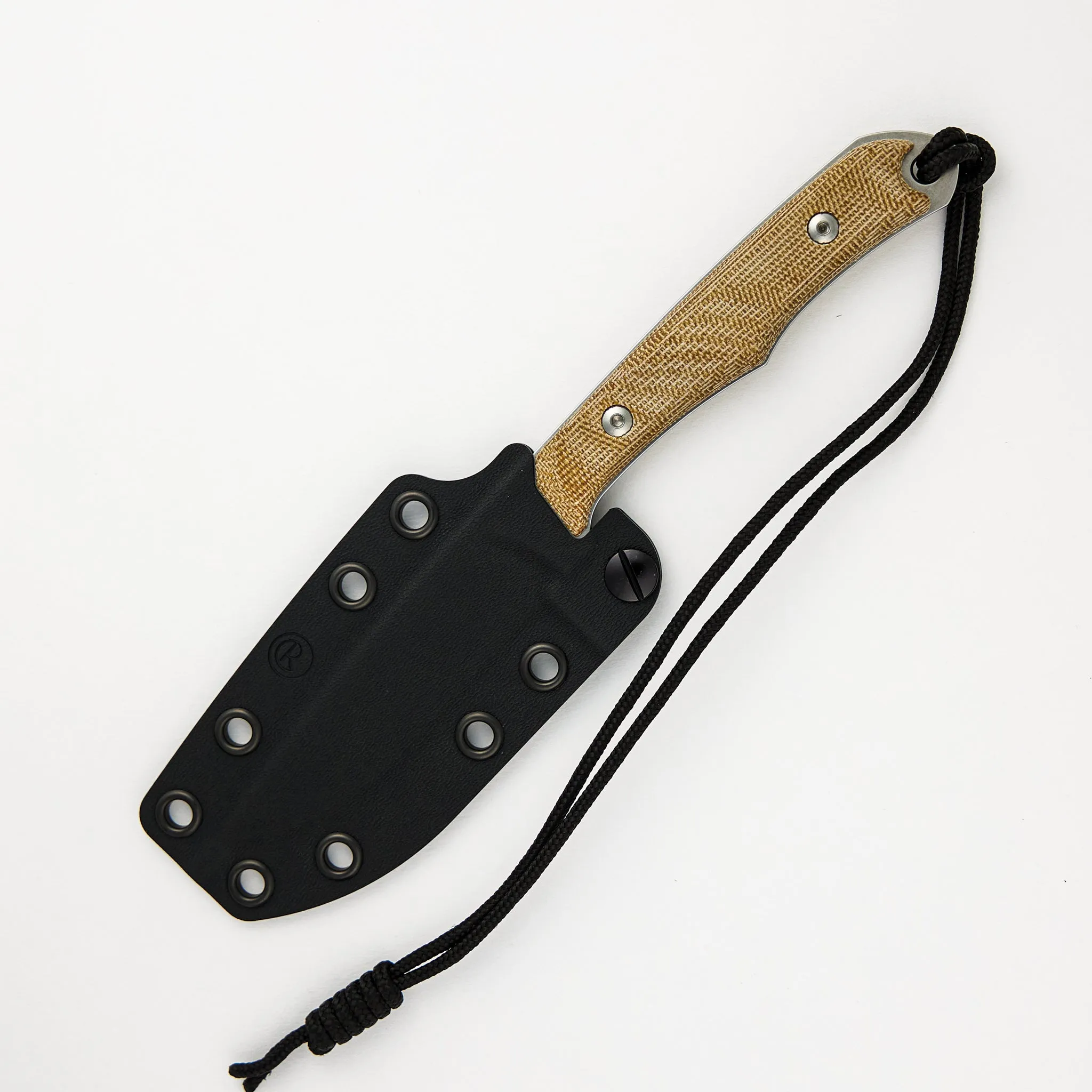 INYONI NATURAL CANVAS MICARTA FIXED BLADE