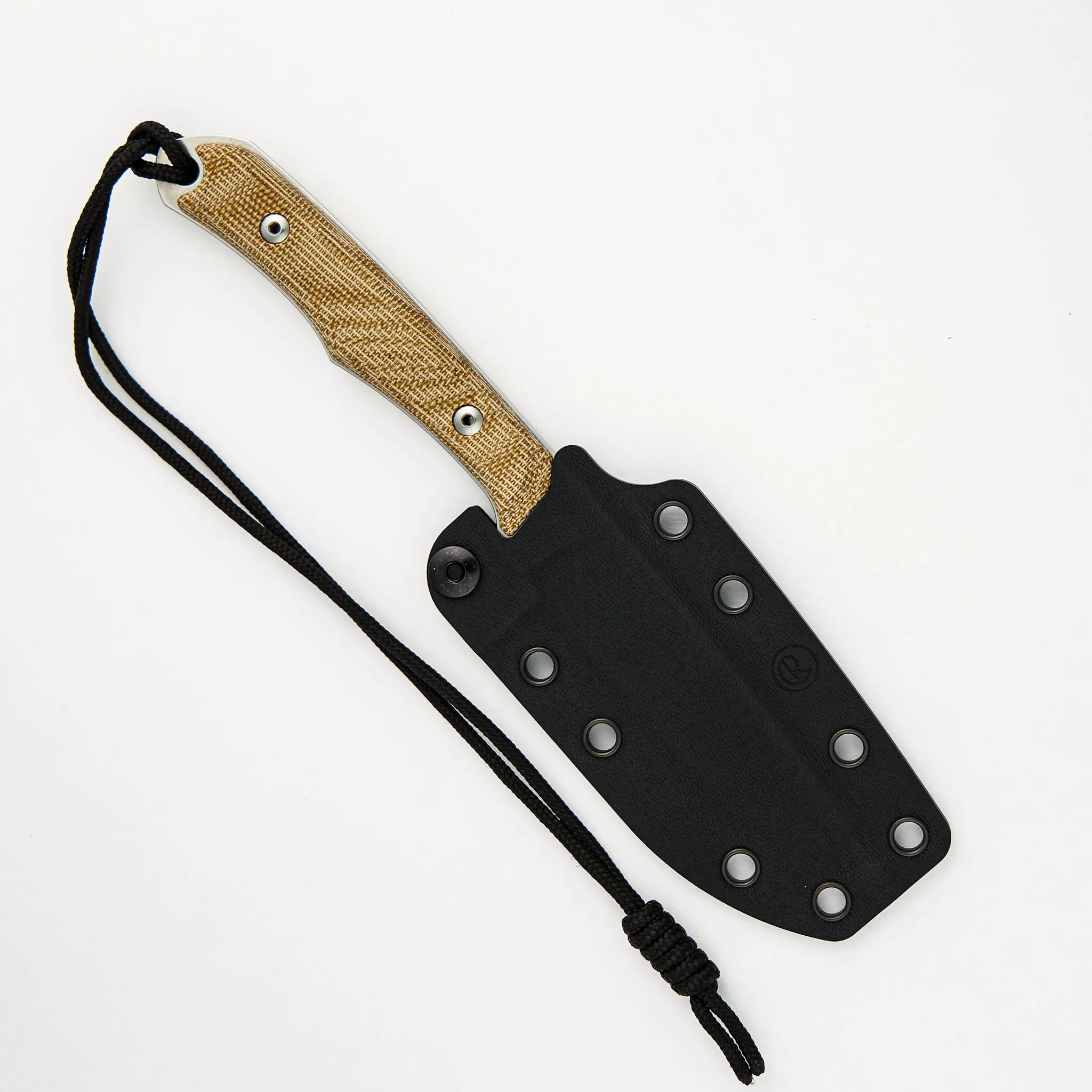 INYONI NATURAL CANVAS MICARTA FIXED BLADE