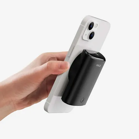 IWALK Power Bank 9000mAh Magnetic Wireless Portable Charger Compatible with New iPhone 14/14 Plus/13/12 Black