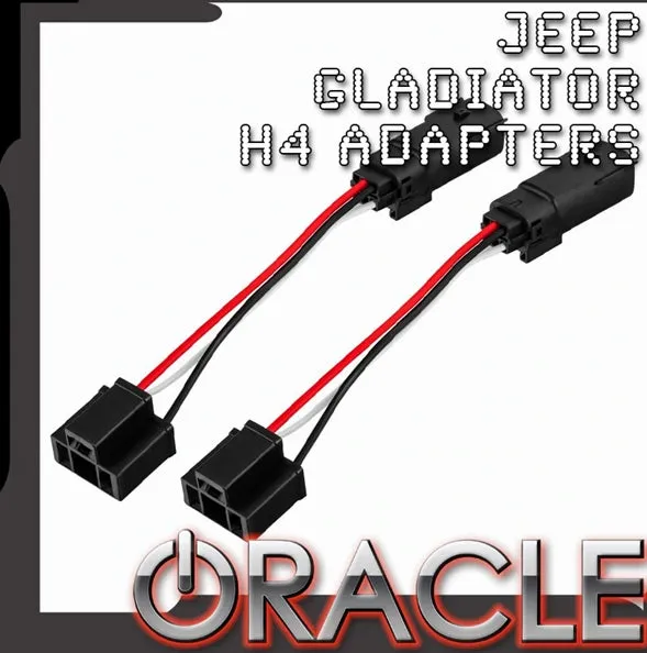 Jeep Wrangler JL Oracle Plug & Play H4 Headlight Wiring Adapter, Pair