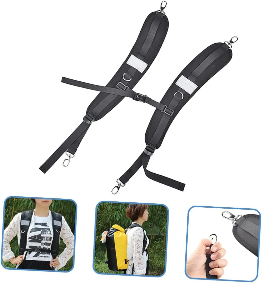 jojofuny Adjustable Backpack Straps Shoulder Pads Neoprene Shoulder Straps for Sports