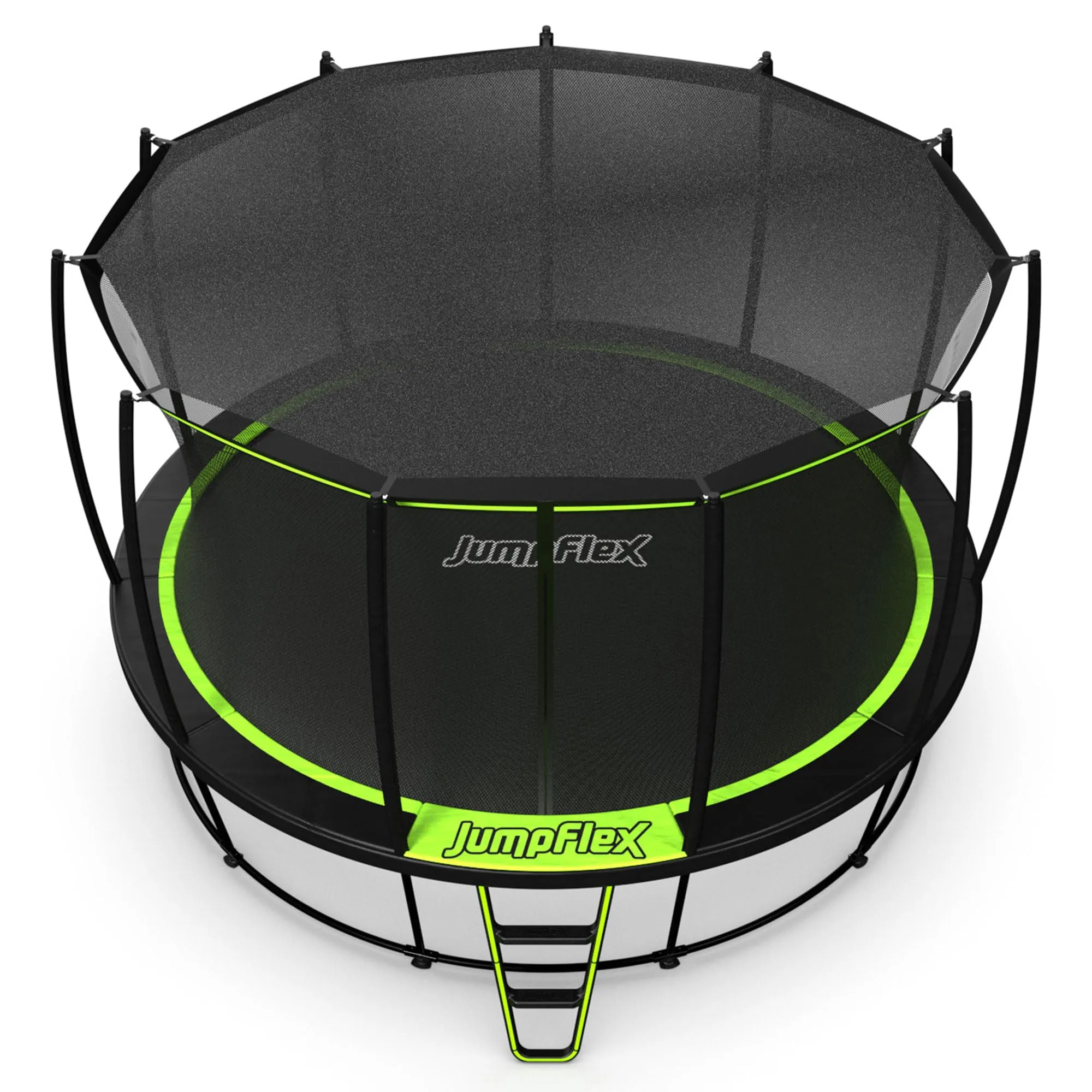 JumpFlex SMARTSHADE Soft Outdoor Trampoline Shade Canopy Cover for Sun Protection, Compatible with Hero 15' Model ONLY, Trampoline NOT Included, Black