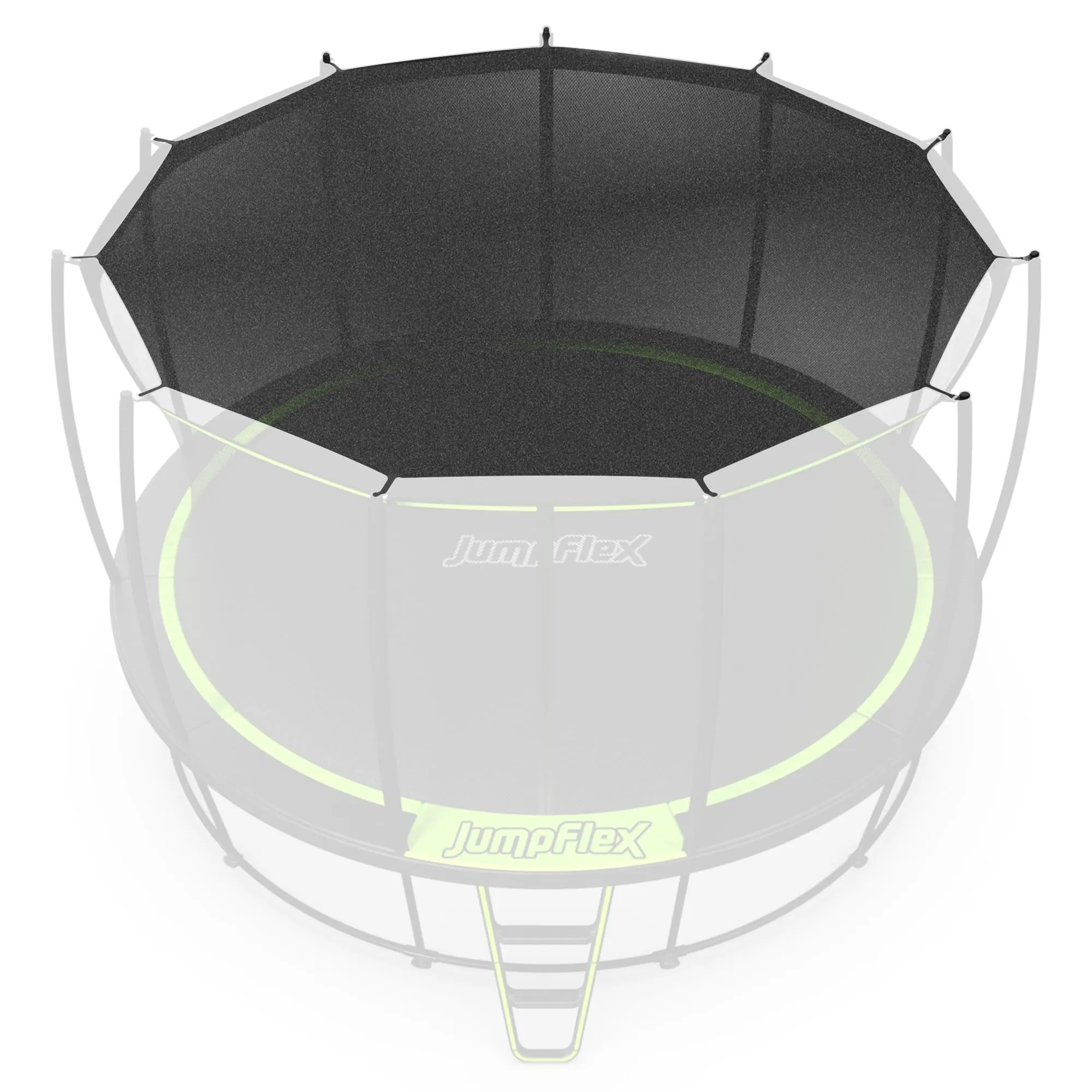 JumpFlex SMARTSHADE Soft Outdoor Trampoline Shade Canopy Cover for Sun Protection, Compatible with Hero 15' Model ONLY, Trampoline NOT Included, Black