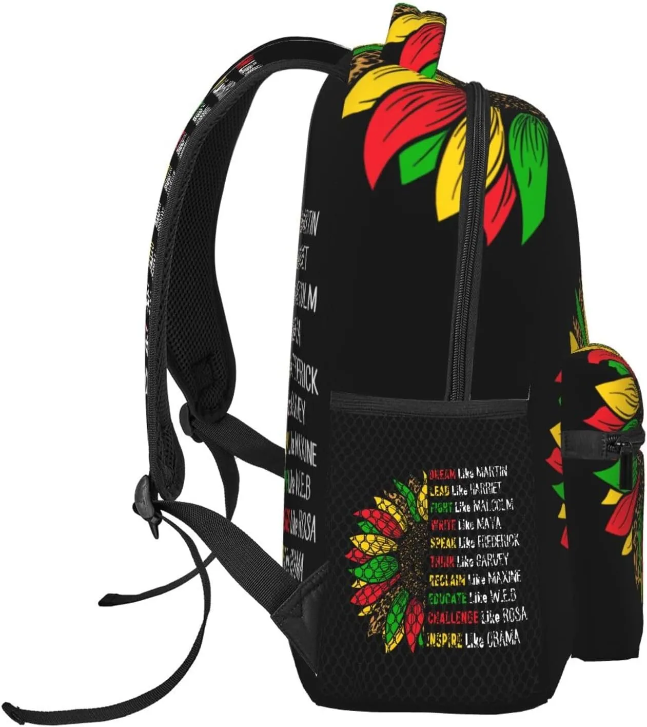 Juneteenth Sunflower Free-ish Black History Month Backpack Lightweight Laptop Backpack Casual Daypack Travel Double Shoulder Bag For Women Men