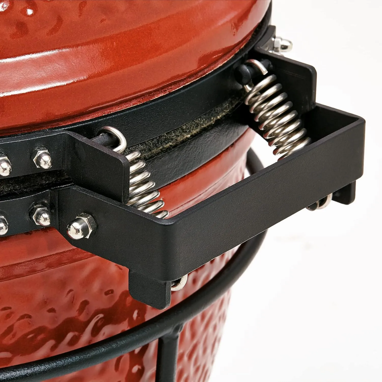 Kamado Joe Joe Jr 13.5-inch Portable Ceramic Charcoal Grill with Grill Stand, Stainless Steel Cooking Grate, Heat Deflectors and Ash Tool in Red, Model KJ13RH