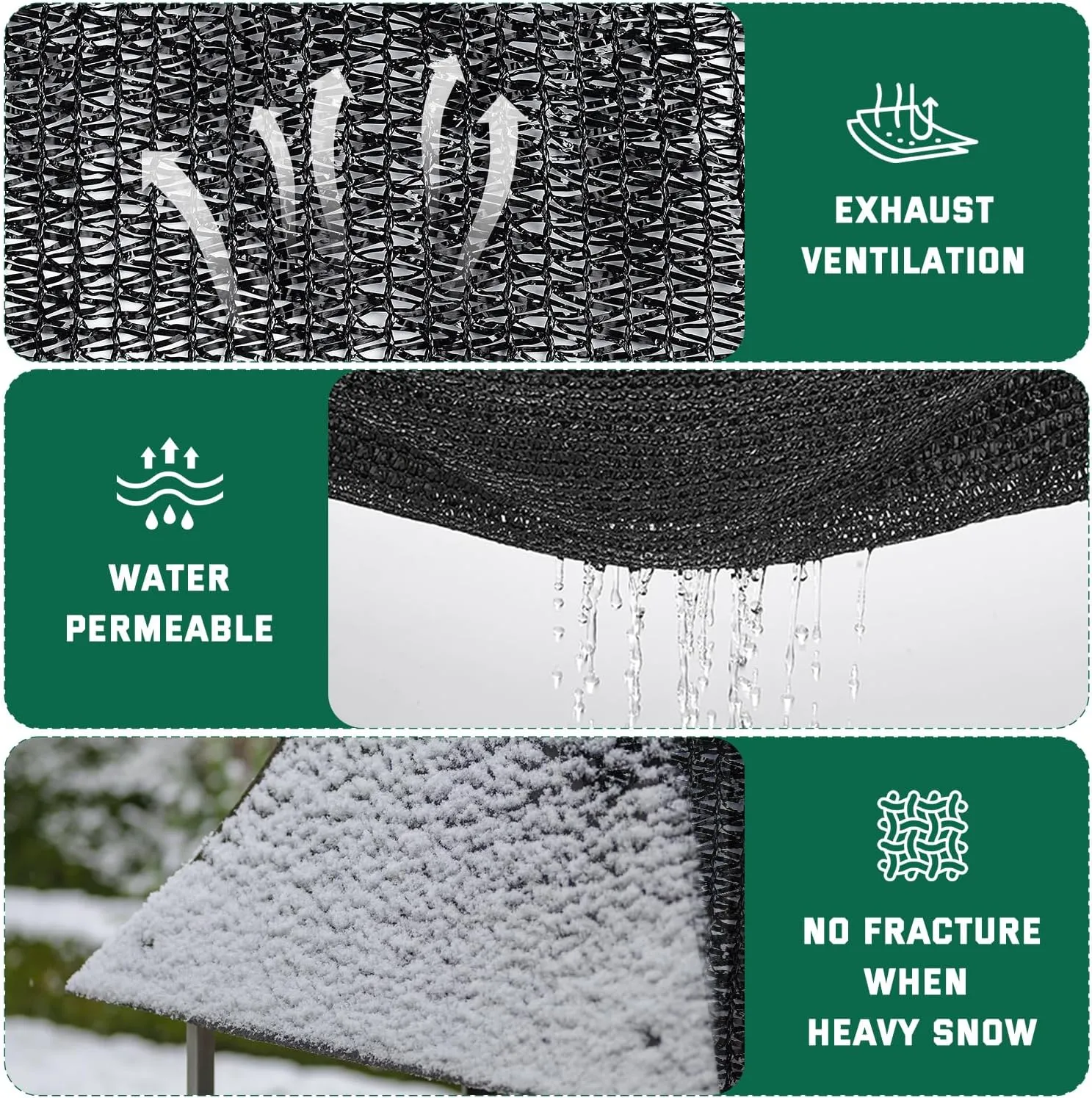 Kesfitt Garden 70% Shade Cloth, Resistant Sun Shade Net 8x12FT Mesh Tarp with HDPE Material and Reinforced Grommets Shade Trap for Greenhouse, Plant, Pergola, and Backyard Patio Sunshade