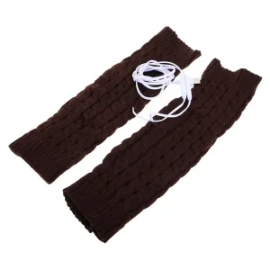 KESYOO 1 Pair Heated Cable Knit Leg Warmers for Men and Women Cozy Winter Boot for Outdoor Cycling and Hiking Stylish Functional Design for Cold Weather Adventures