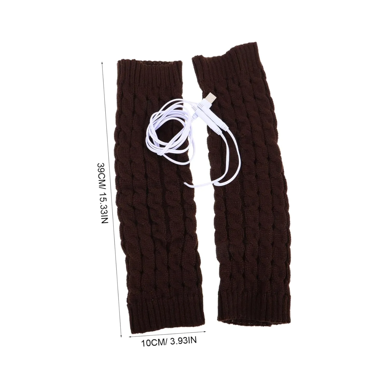 KESYOO 1 Pair Heated Cable Knit Leg Warmers for Men and Women Cozy Winter Boot for Outdoor Cycling and Hiking Stylish Functional Design for Cold Weather Adventures