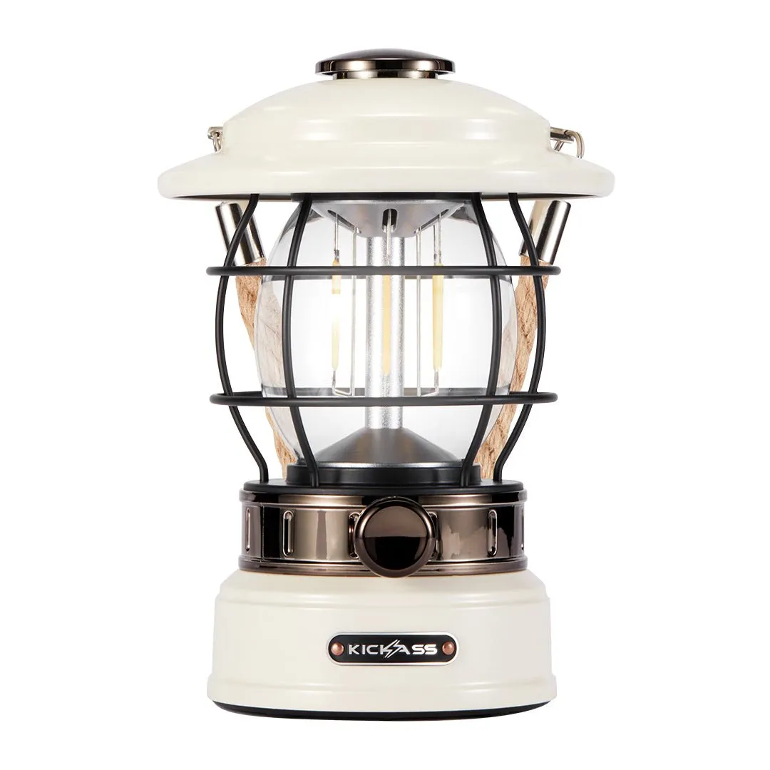 KickAss Vintage Camping Lantern - White
