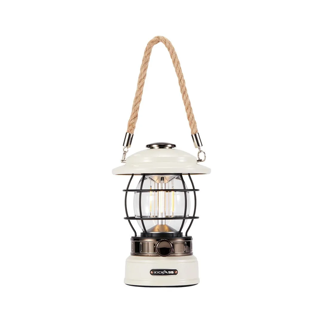 KickAss Vintage Camping Lantern - White