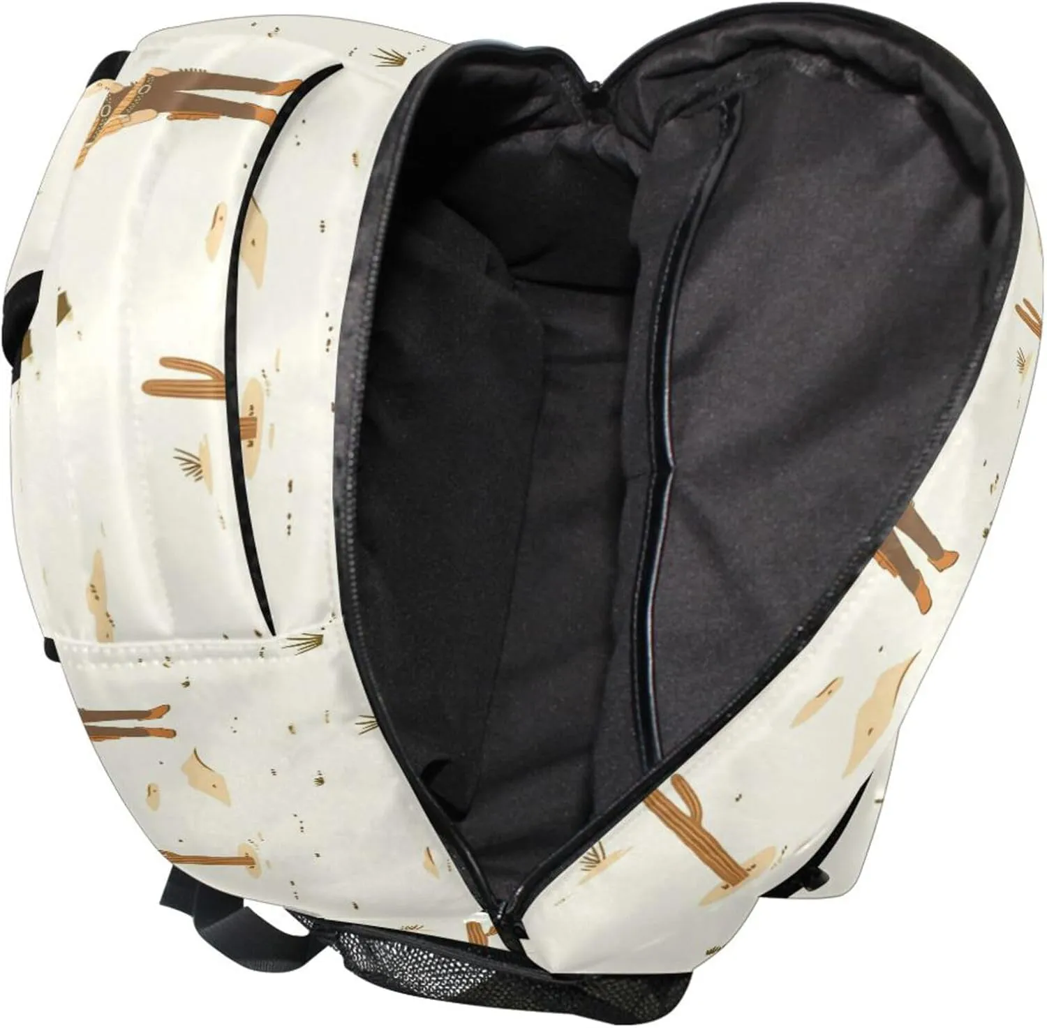 KLL Backpacks for Women Men Fashion Laptop Bag with Chest Strap for College Work Western Cowboy Boho Cactus Cowboy Vast Wilderness
